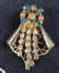 Vintage Mother of Pearl and Rhinestone Brooches Lot of - 2
