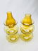 Lot of 6 Amber Glass Lamp Globes/Miniature Chimneys - 2