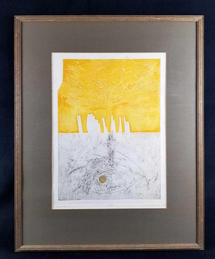 Original Collagraph Print by J B Thompson Numbered and (1 of 10)