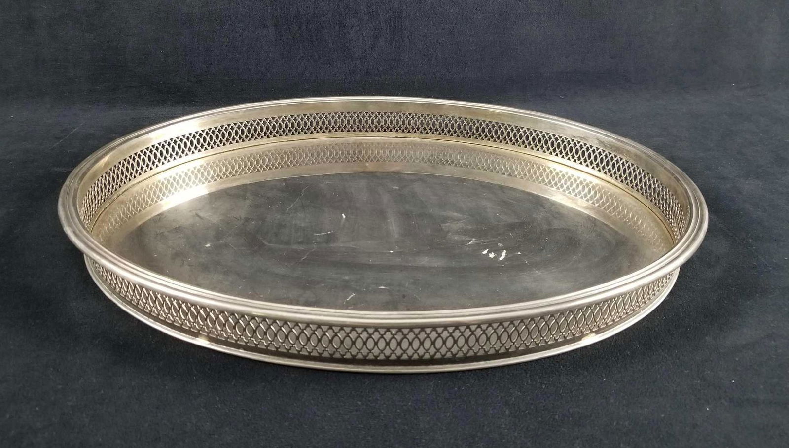 Silver Plated Tray With Art Deco Design (1 of 6)