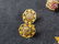 Gold Tone Art Deco Floral Earrings and Frog Pin - 2