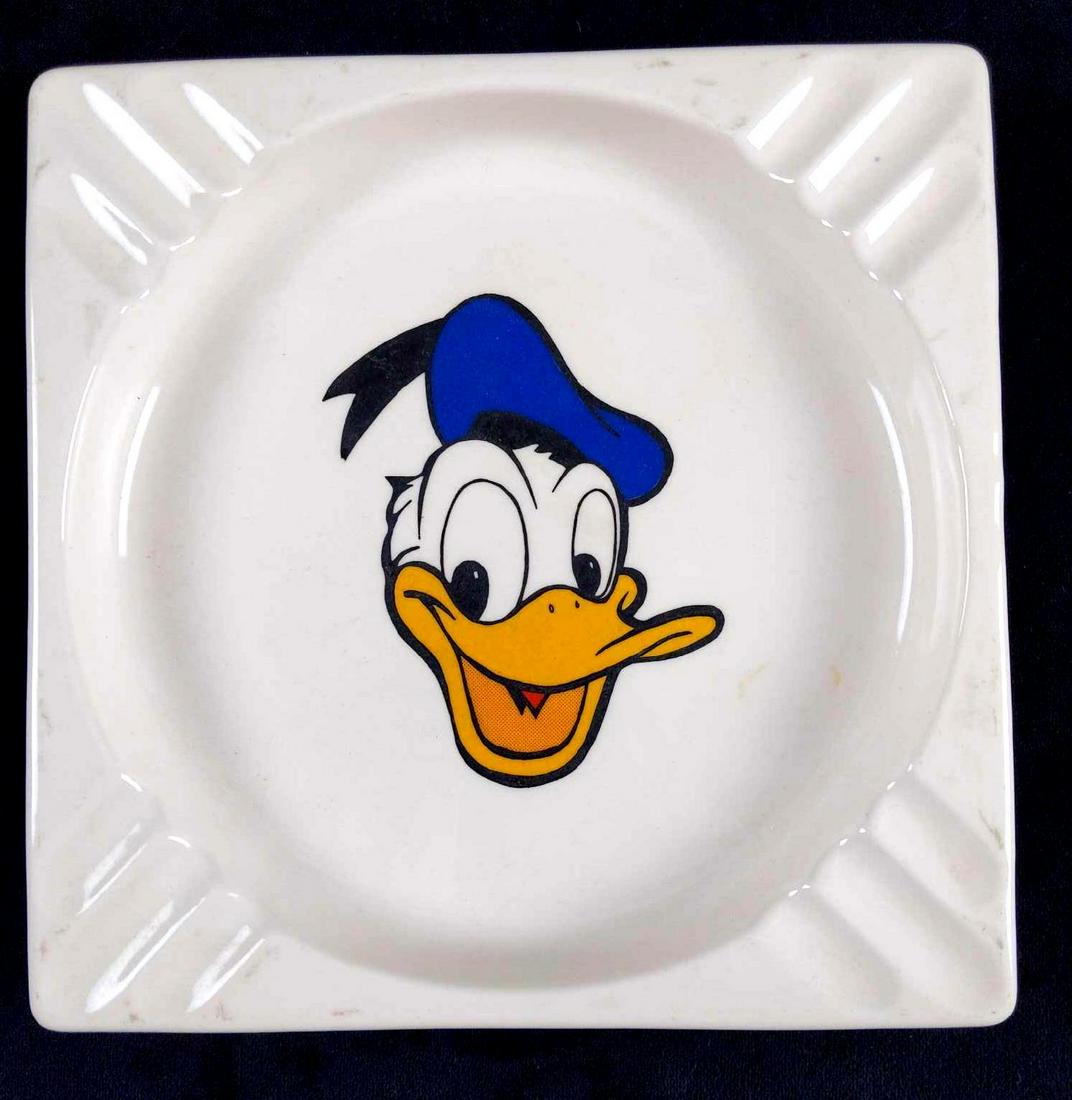 Mid Century Modern Donald Duck Pottery Ashtray (1 of 6)
