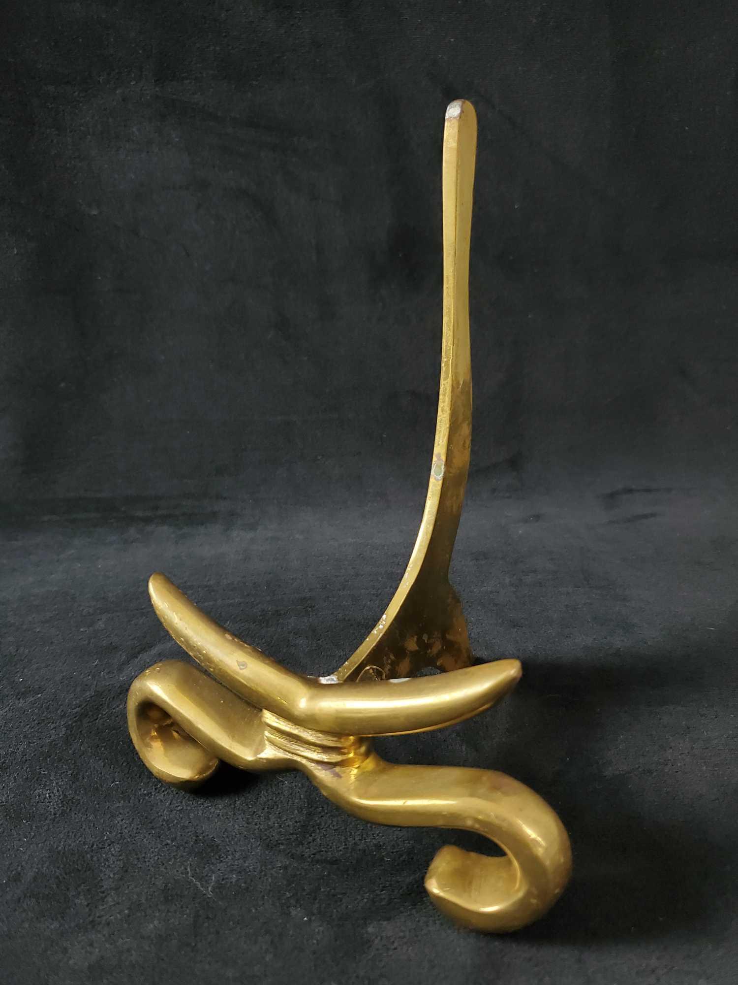 Vintage Solid Brass Gatco Easel Plate Display Stand (1 of 7)