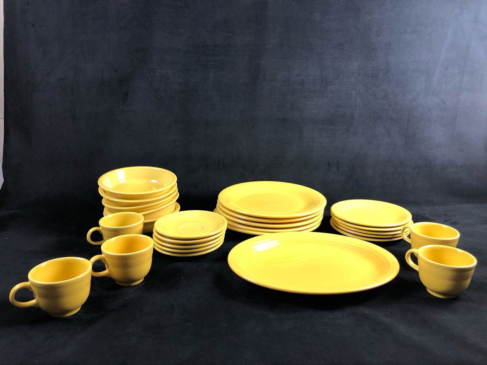 Vintage Genuine Fiesta 26 Piece Light Yellow Dinnerware (1 of 11)