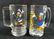 Vintage Donald Duck Heavy Glass Mugs With Handles Lot