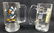 Vintage Donald Duck Heavy Glass Mugs With Handles Lot - 3