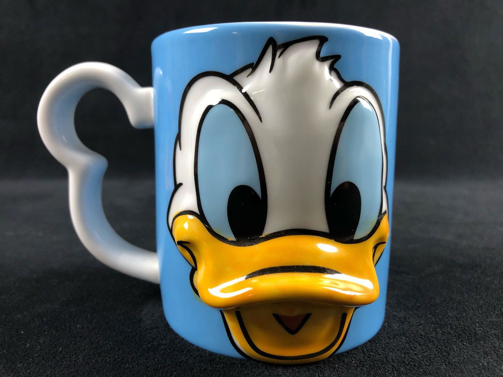 Vintage Donald Duck Coffee Tea Mug Face Monogram Blue (1 of 7)