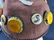 WWII Wool Cap with Bottle Caps and Pins - 6