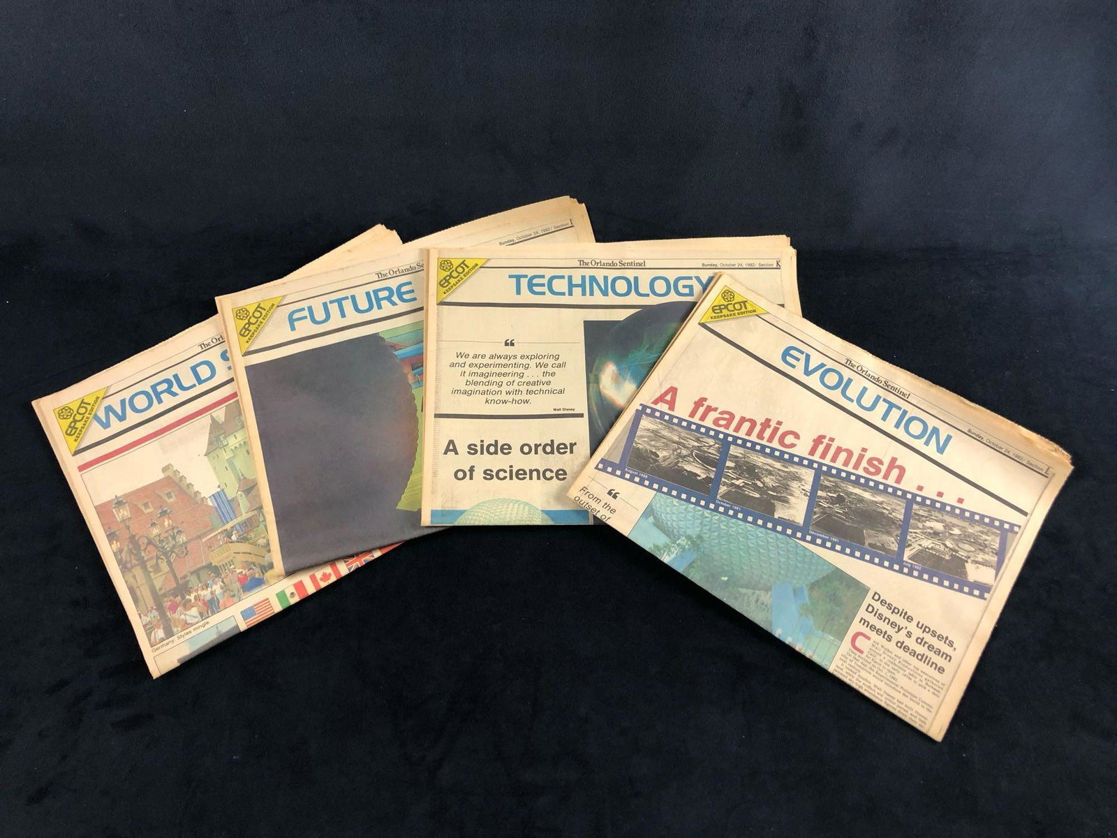 Lot Of 4 Vintage Orlando Sentinel Epcot Keepsake (1 of 10)