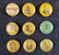 Lot of 9 1930s Greenduck Aviation Pins