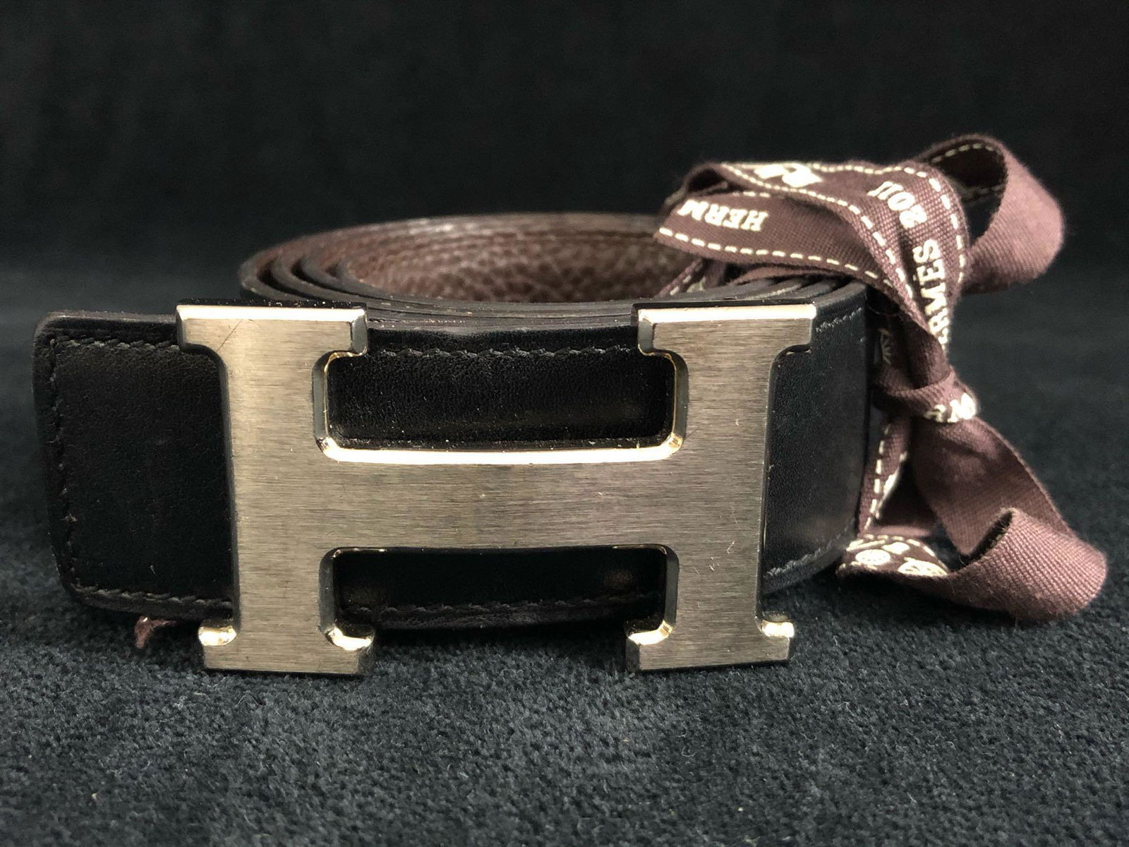 HERMES Constance H Belt # 85 Togo / Box Calf Reversible (1 of 6)