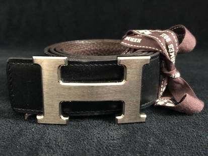 HERMES Constance H Belt # 85 Togo / Box Calf Reversible: Hermes Product Name Constance H belt reversible model number 052253CK production number â–¡ M engraved line - Reference price - color black black Ã— tea material Togo / box calf size width: