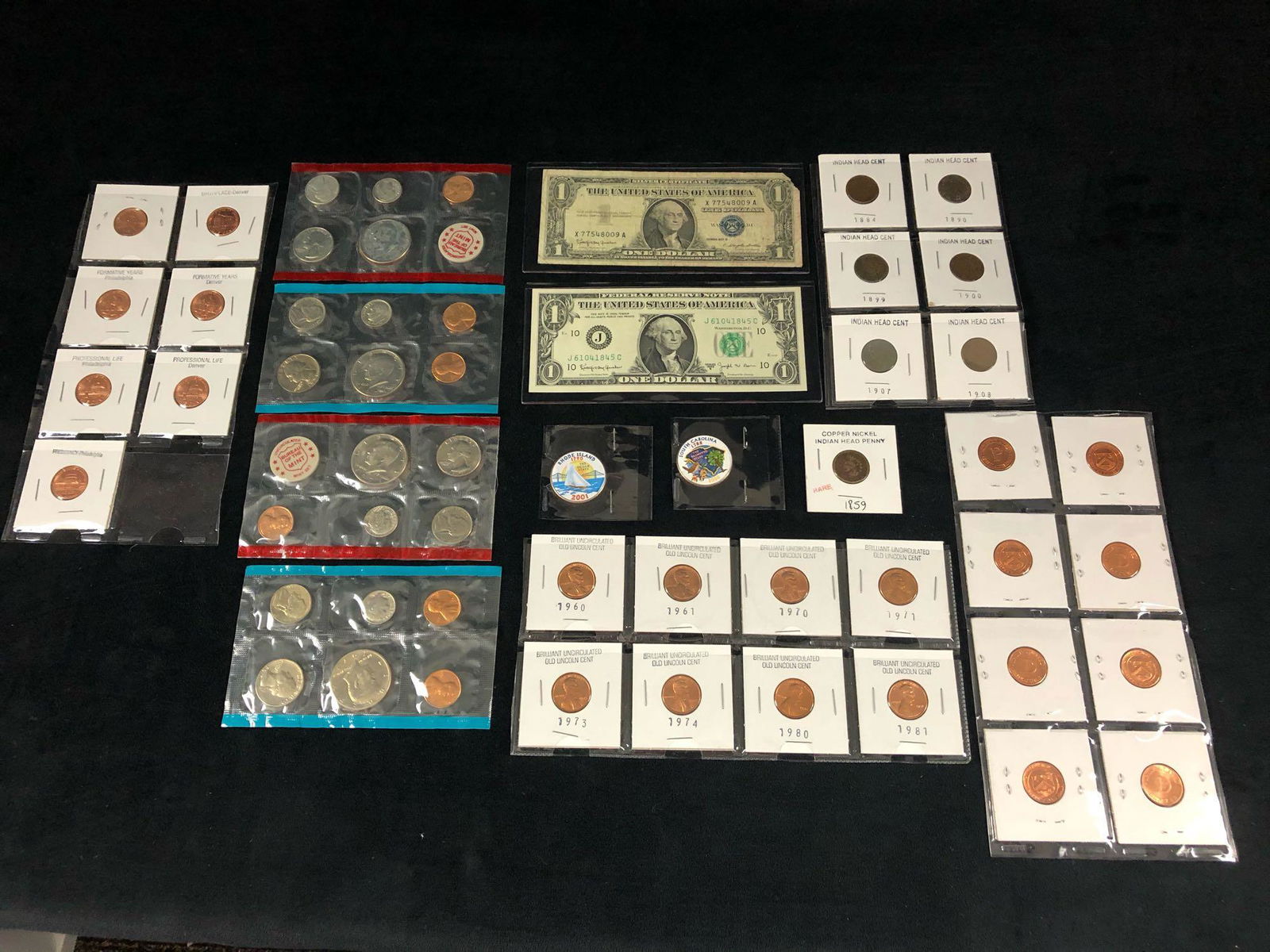 Mixed Lot Vintage US Coins & Notes (1 of 12)