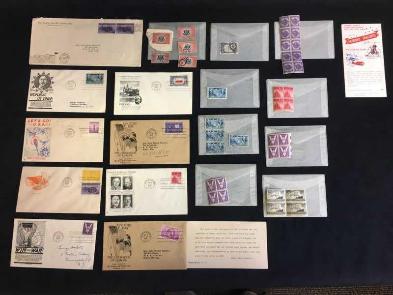 WW II Period US Postal Stamps of Twenty One Individual (1 of 6)