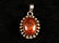 Stunning Vintage Natural Amber Sterling Silver Pendant - 4