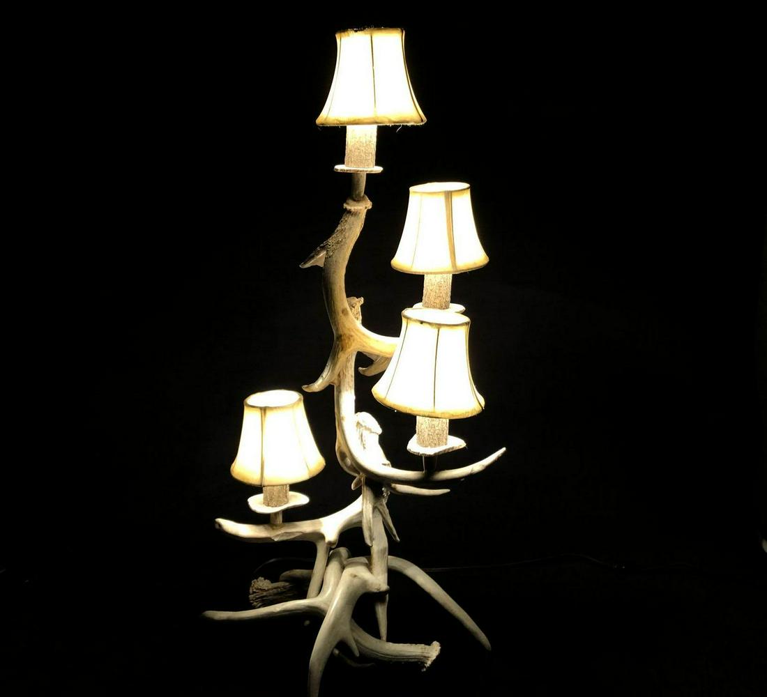 Vintage Authentic Deer Antler Table Lamp (1 of 17)