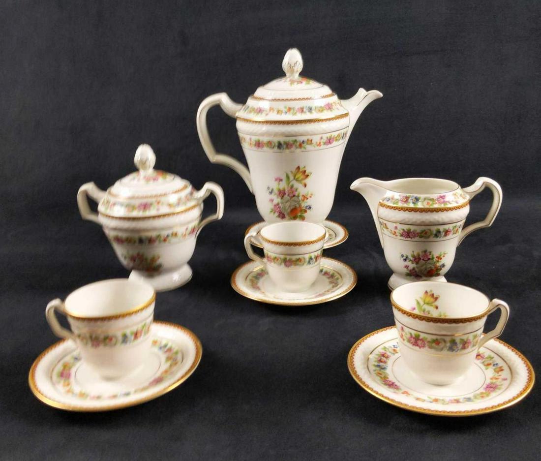 Retired French Raynaud Porcelain Tea Set Of 26 (1 of 10)