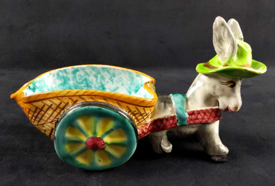 Vintage Italian Ceramic Donkey Planter Dish (1 of 8)