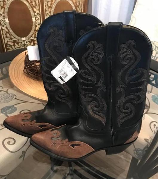 Durango Ladies Leather Black And Tan Boots Size 8 (1 of 9)