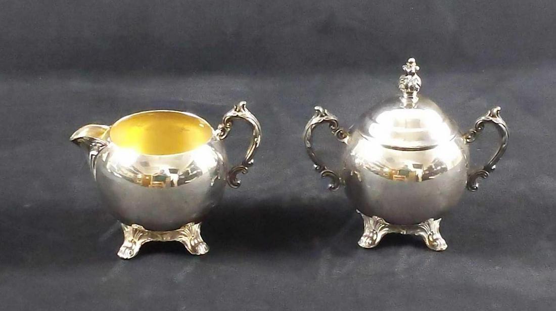 Vintage RB Rogers Silverplate Creamer Sugar Bowl (1 of 10)