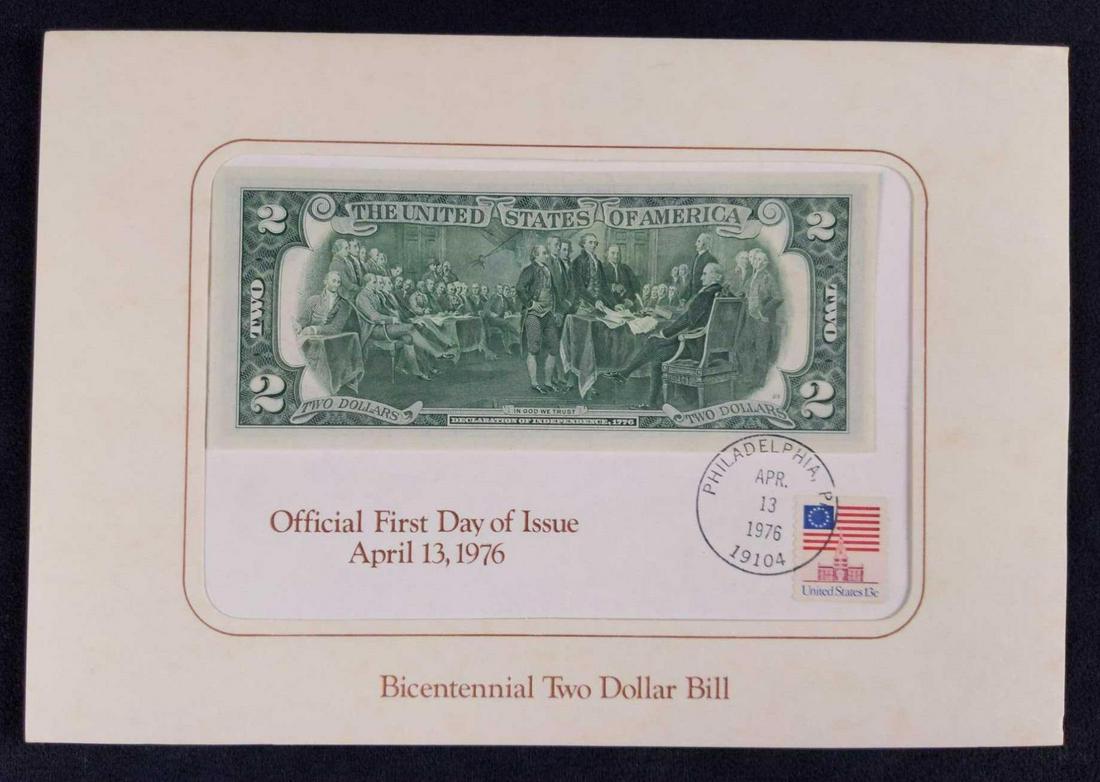 3 Official First Day Of Issue 1976 Two Dollar Bills (1 of 7)