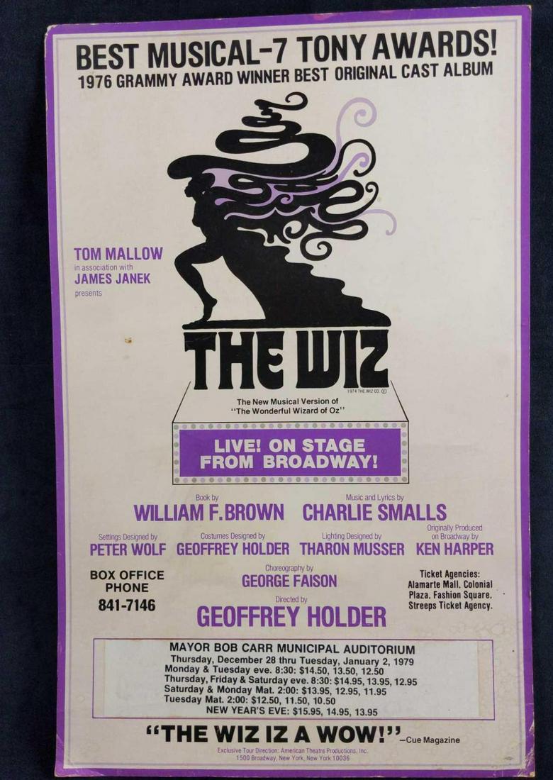 Vintage Original The Wiz Window Card Poster 1976 (1 of 4)