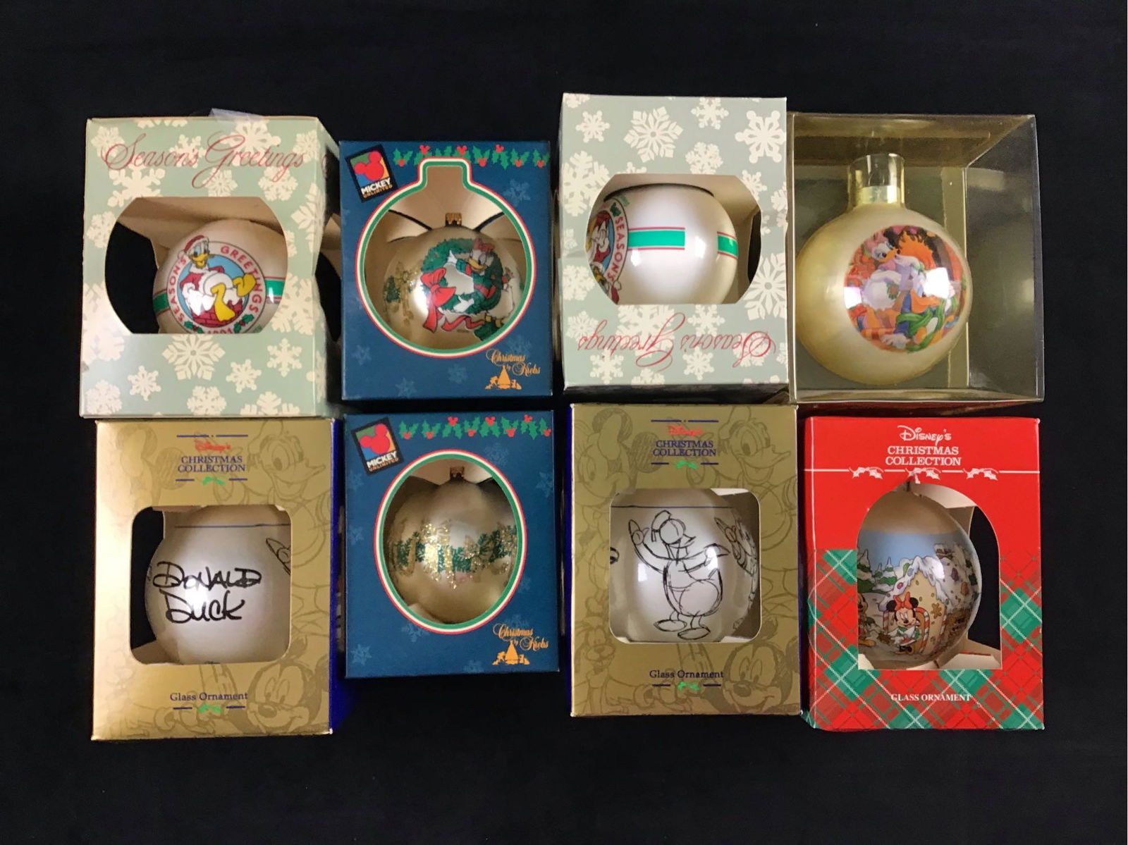 Lot of 8 Vintage Disney Glass Christmas Ornaments (1 of 10)