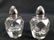 Crystal Platter Salt Pepper Shakers Steel Tops Rose - 4
