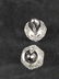 Crystal Platter Salt Pepper Shakers Steel Tops Rose - 5