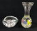 Glass Art Candlestick Ashtray Designer Joe Rice Lot - 3