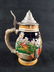 Vintage German Beer Stein with Pewter LId featuring - 2