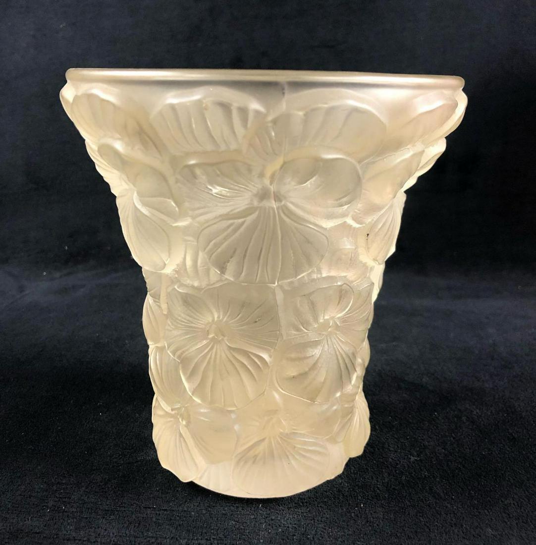 Vintage Josef INWALD Of BAROLAC Art Glass Vase Pensees (1 of 8)