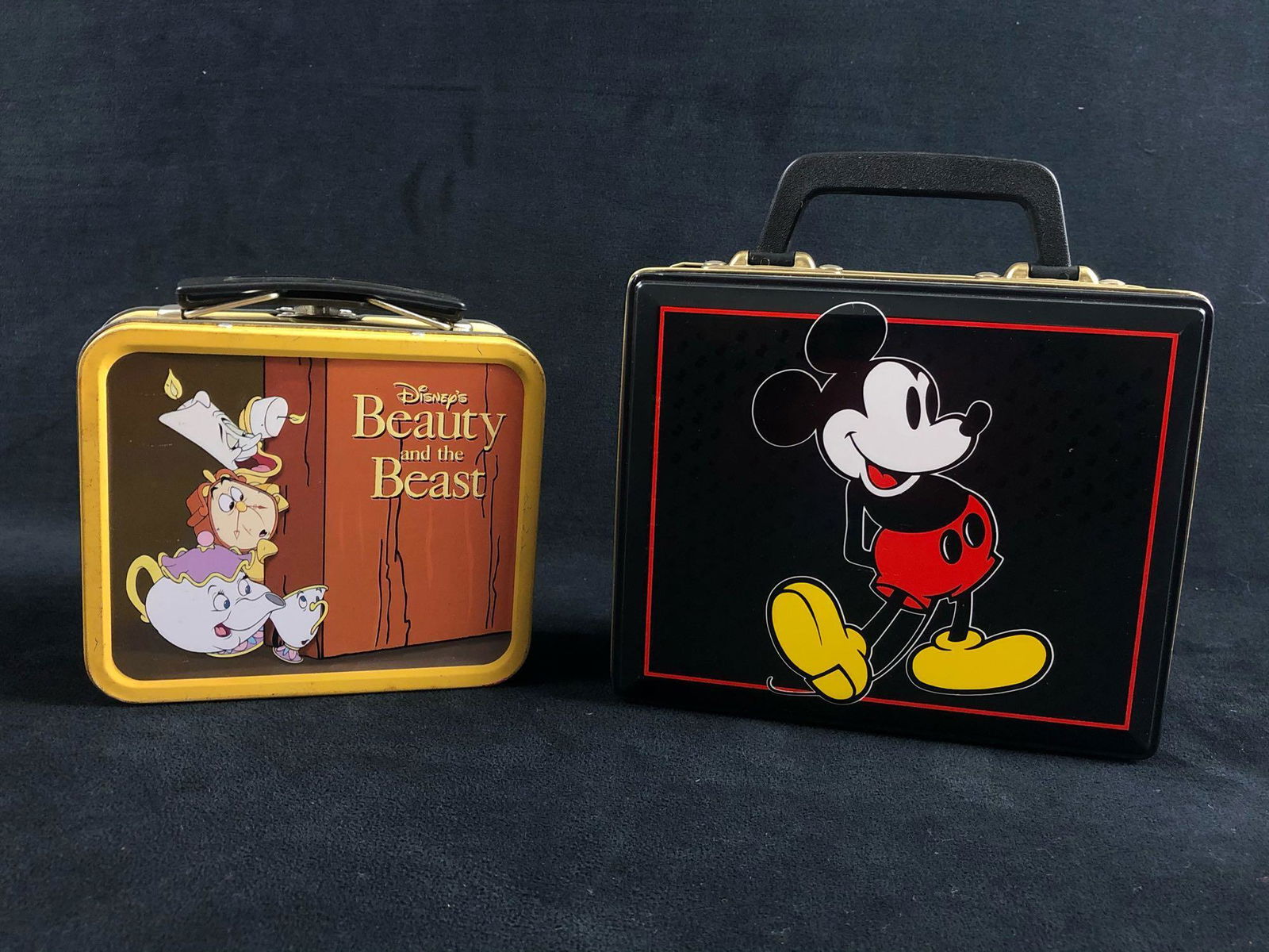 Vintage Mickey Mouse & Beauty And The Beast Small Tin (1 of 6)