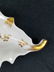 Vintage Gold and White Limoge Porcelain Leaf Shape Dish - 3