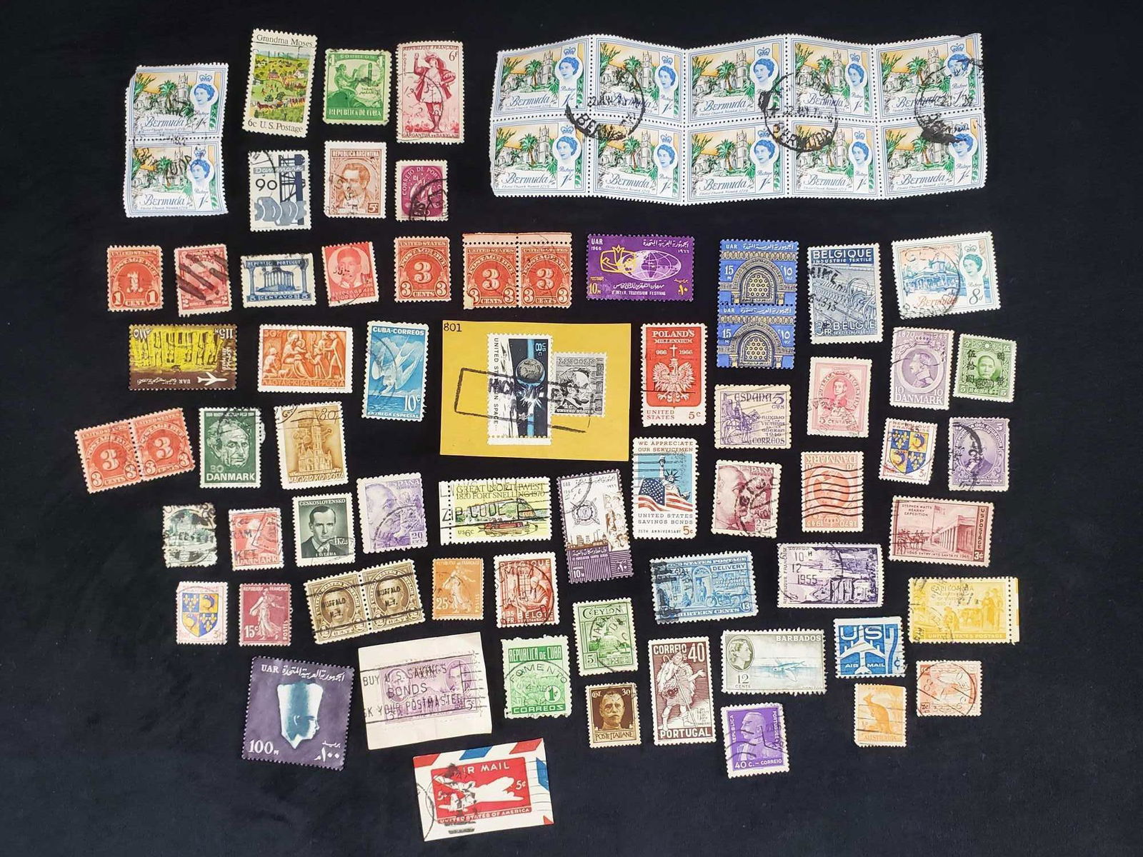 Postage Stamps From All Over The World Lot Of 76 (1 of 9)