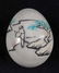 Grey And White Ceramic Chinese Eggs On Stand Set Of Two - 2