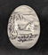 Grey And White Ceramic Chinese Eggs On Stand Set Of Two - 3