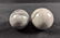 Grey And White Ceramic Chinese Eggs On Stand Set Of Two - 6