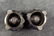 Grey And White Ceramic Chinese Eggs On Stand Set Of Two - 9