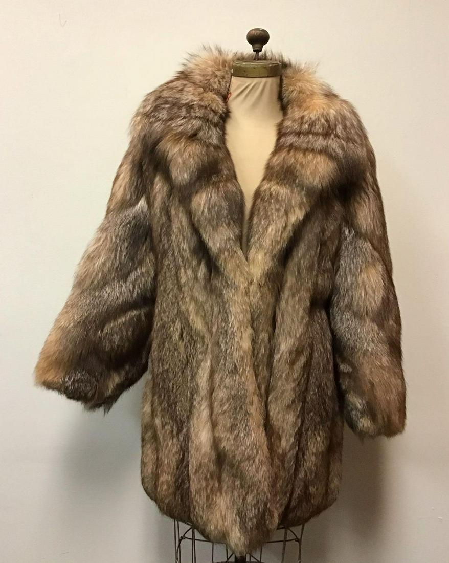 Crystal Fox Fur Coat Jacket Vintage Fashion (1 of 7)