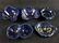 Lot of 5 Blue Floral Ceramic Stoneware