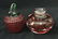 Glass Art designer Joe Rice Strawberry Candlestick Lot