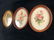 A Lot Of 3 Bouquet Of Roses Flowers Beaded Print Wooden - 3