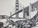 Framed Golden Gate Bridge Etching by Martin Tang - 2