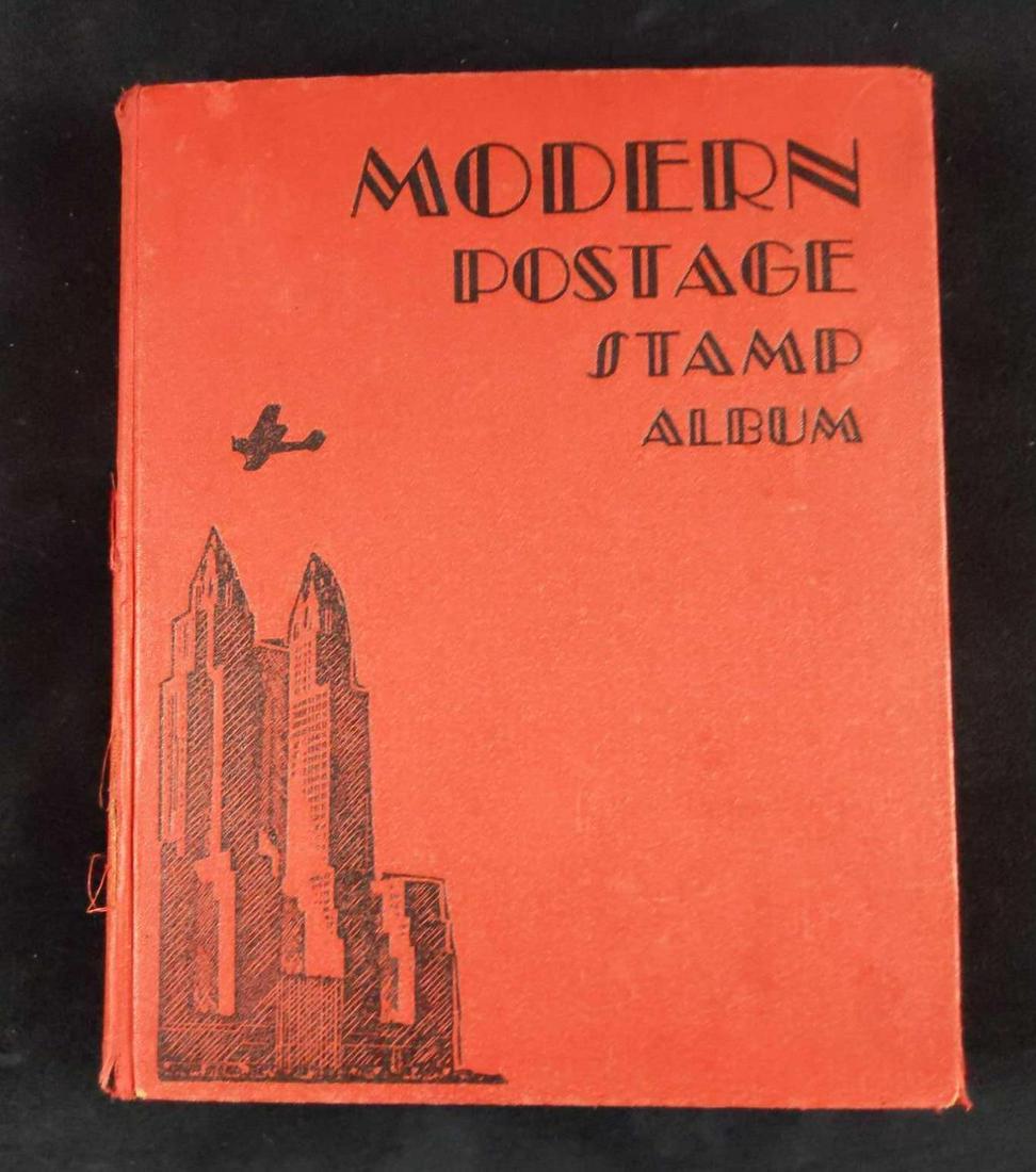 Vintage Modern Postage Stamp Album With Stamps (1 of 10)