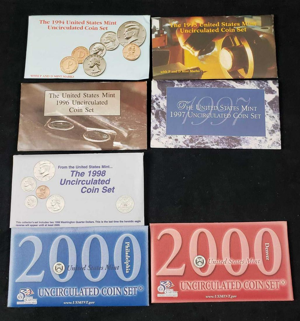 1994 1995 1996 1997 1998 2000 United States Mint (1 of 5)