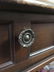 Vintage Oak Leather Top Desk - 4
