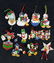 Lot of 10 Walt Disney Company Christmas Wooden