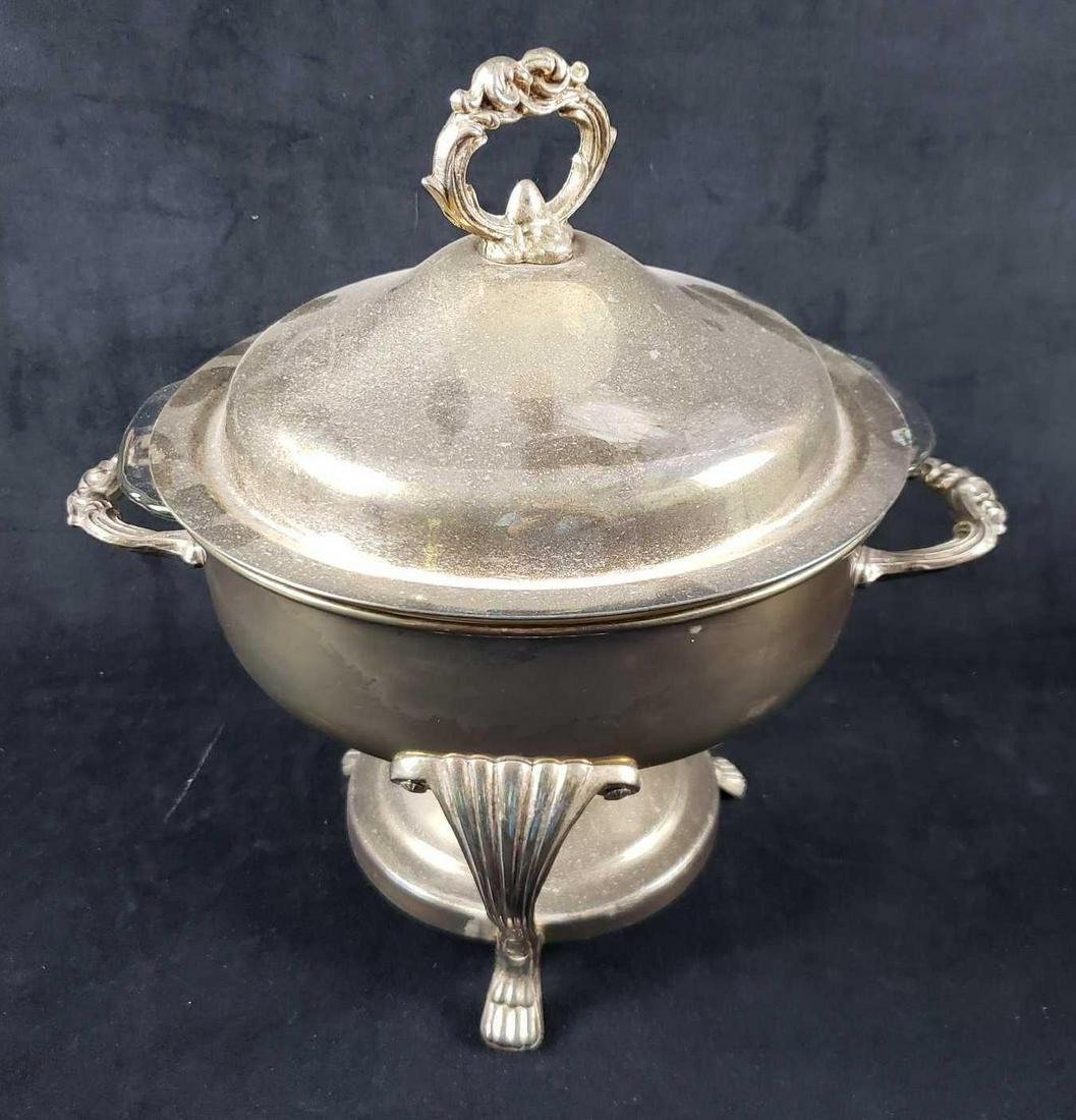 Silver Plated Footed Serving Dish with Lid (1 of 7)