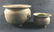 Large Footed Hammered Copper Pot and Small Footed